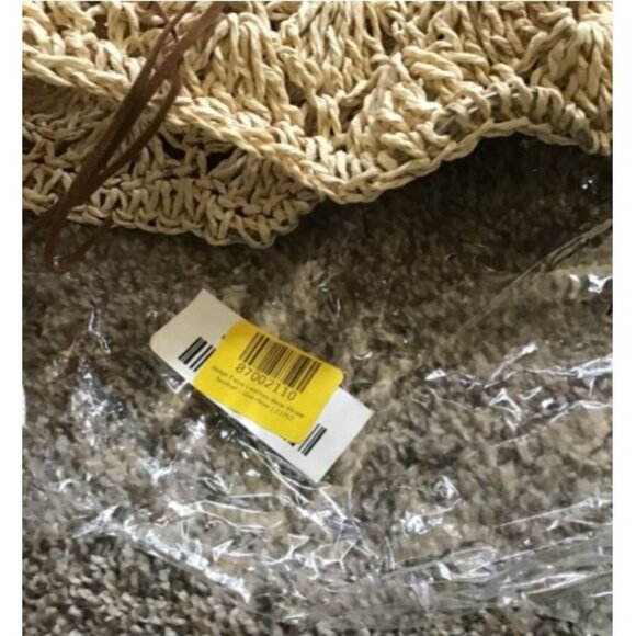 Straw and faux leather hat from zulily Beige - Picture 2 of 2